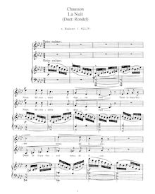 Partition complète, 2 Duos, Op. 11, Chausson, Ernest par Ernest Chausson