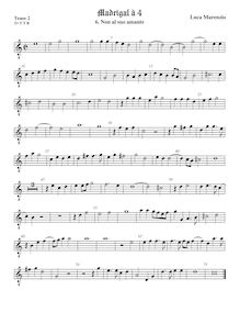 Partition ténor viole de gambe 2, octave aigu clef, madrigaux pour 4 voix