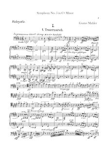 Partition violoncelles, Symphony No.5, Mahler, Gustav