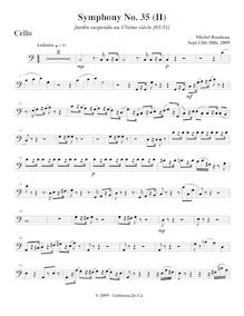 Partition violoncelles, Symphony No.35, F major, Rondeau, Michel par Michel Rondeau