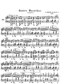 Partition complète, Mazurkas, Op.68 (Posthumous), Chopin, Frédéric par Frédéric Chopin