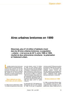 Aires urbaines bretonnes en 1999 (Octant n° 86)  