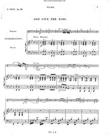 Partition de piano, God Save pour King, Quatriéme air varié