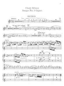 Partition hautbois 1/2, hautbois d amore, anglais cor, Images, Debussy, Claude