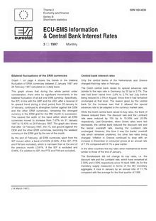 ECU-EMS Information & Central Bank Interest Rates  . 3 1997 Monthly