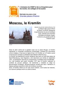 Moscou, le Kremlin