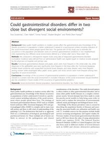 Could gastrointestinal disorders differ in two close but divergent social environments?