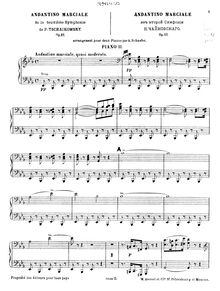 Partition Piano 2, Symphony No.2, Little Russian, C minor, Tchaikovsky, Pyotr par Pyotr Tchaikovsky