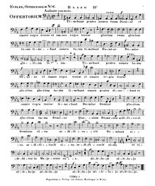 Partition Basso 2, Timebunt Gentes, Offertorium, HV 87, c minor
