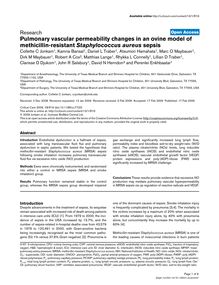 Pulmonary vascular permeability changes in an ovine model of methicillin-resistant Staphylococcus aureussepsis