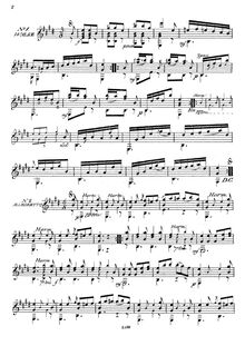 Partition complète, Huit Divertissements Accordee en Mi majeur, Op.25 par Matteo Carcassi
