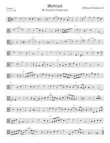 Partition ténor viole de gambe 1, alto clef, Madrigali a 5 voci, Libro 2 par  Alfonso Ferrabosco Sr.