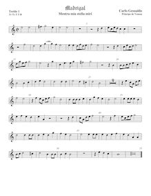 Partition viole de gambe aigue 1, madrigaux, Book 1, Gesualdo, Carlo par Carlo Gesualdo