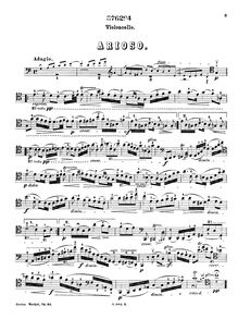 Partition de violoncelle, Ariosa, Op.55, C Major, Merkel, Gustav Adolf