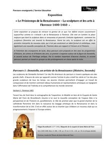 Le Louvre - Exposition : «Le Printemps de la Renaissance – La sculpture et les arts à Florence 1400‐1460»