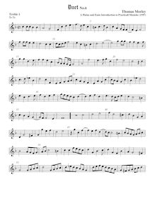 Partition Treble1 viole de gambe, A Plain et Easy Introduction to Practical Music