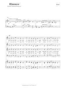 Partition complète, Hymnus, Hymnusz, E♭ major, Erkel, Ferenc par Ferenc Erkel
