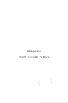 Anonyme. Bulletin de la Société d économie politique. 1913.