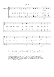 Partition Ps.123: Ich heb mein Augen auf zu dir, SWV 228, Becker Psalter, Op.5