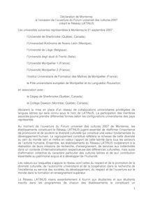 Déclaration de Monterrey (pdf) - Déclaration de Monterrey à l ...