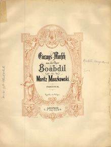 Partition couverture couleur, Boabdil, Op.49, Boabdil der letzte Maurenkönig