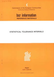 Statistical tolerance intervals