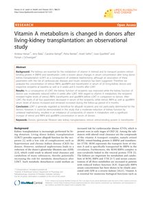 Vitamin A metabolism is changed in donors after living-kidney transplantation: an observational study