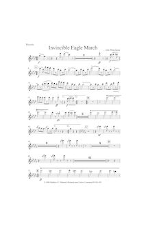 Partition Piccolo, pour Invincible Eagle, D major/G major, Sousa, John Philip