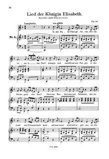 Partition complète (scan), Lied der Königin Elisabeth, Op.119