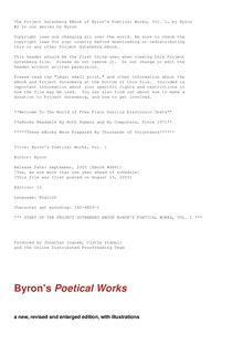 Byron s Poetical Works, Volume 1