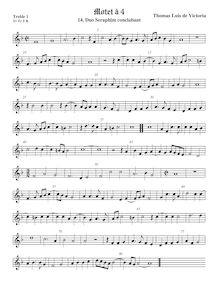 Partition viole de gambe aigue 1, Duo Seraphim clamabant, In Festo S.S. TrinitatisIn Festo Sancti Michaelis et Angelorum