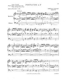 Partition complète, Postlude, Op.28 No.7, Cappelen, Christian