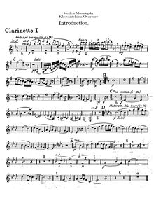 Partition clarinette 1, 2 (A), Khovanshchina, Хованщина, Composer