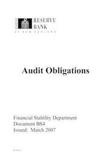 BS4 Audit Obligations March 2007