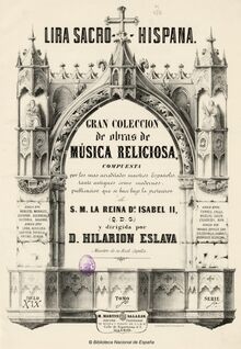 Partition Volume 7, gran colección de obras de música religiosa compuesta por los más acreditados maestros españoles, tanto antiguos como modernos