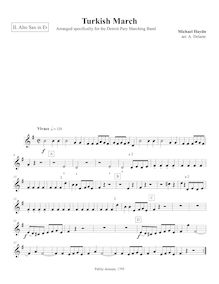 Partition Alto Saxophone 2 (E♭), Marcia turchesca, Turkish March