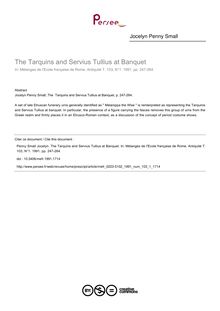 The Tarquins and Servius Tullius at Banquet - article ; n°1 ; vol.103, pg 247-264