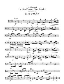 Partition violoncelles, Lašské Tance, Janáček, Leoš