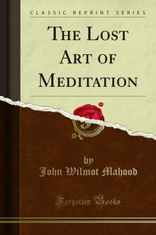 Lost Art of Meditation
