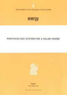Photovoltaic system for a solar house
