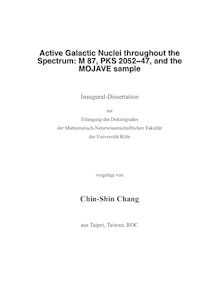 Active galactic nuclei throughout the spectrum: M 87, PKS 2052-47, and the MOJAVE sample [Elektronische Ressource] / vorgelegt von Chin-Shin Chang