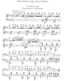 Partition complète of all pièces, Piano Transcriptions of chansons Op.52 par Edvard Grieg