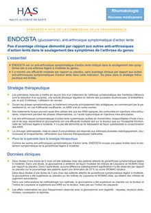 ENDOSTA - Synthèse d avis ENDOSTA - CT5450