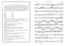 Partition parties complètes, corde quatuor, Op.10 No.2, A major
