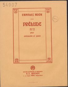 Partition complète et , partie, Prélude No.2, Moór, Emanuel