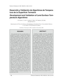 Desarrollo y Validación de Algoritmos de Temperatura de la Superficie Terrestre (Development and Validation of Land Surface Temperature Algorithms)