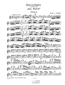 Partition flûte 1, Das Modell, Suppé, Franz von