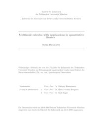 Multiscale calculus with applications in quantitative finance [Elektronische Ressource] / Stefan Dirnstorfer