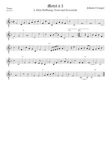 Partition ténor viole de gambe (octave aigu clef), Motets, Crüger, Johann par Johann Crüger