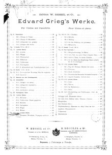 Partition de piano, lyrique pièces, Op.43, Grieg, Edvard